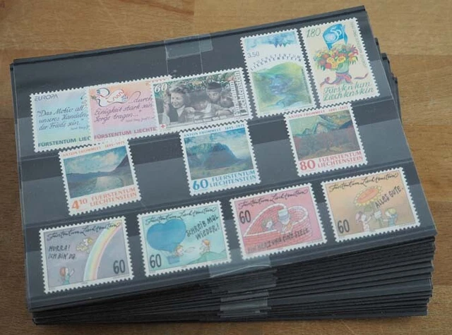 1995 Liechtenstein; 20 komplette Jahrgänge, postfrisch/MNH, ME 1020,-