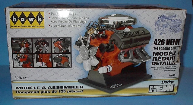 Vintage Hawk Dodge 426 Hemi Diecast Model 11053 2006 Box Open 95% Parts Bagged