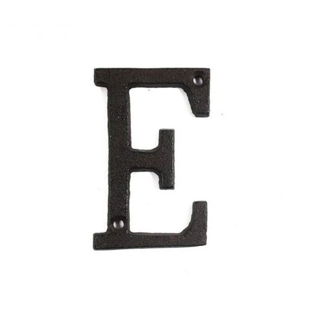 Black Retro Metal Letters Iron Cast Numbers House Address Sign Metal Alphabet