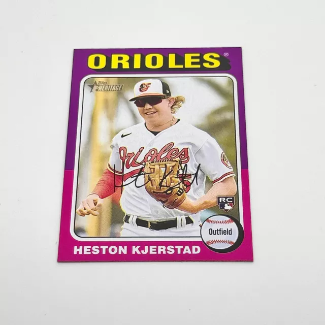 CARTA ROOKIE 2024 Topps Heritage Heston Kjerstad SP Mini 327
