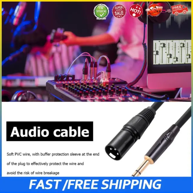 6.35mm To Xlr Jack Audio Cable 6.35mm (1/4in) Male To 3 Pin Xlr Male  Balanced Interface Cable For M