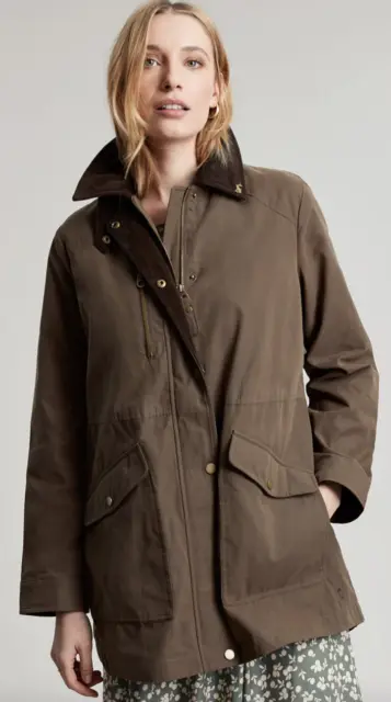 Joules Womens Montford Dry Wax Jacket in Sable 219934.          B39