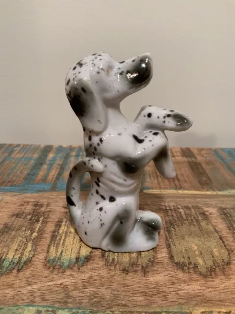 Vintage Porcelain Dog  Dalmation Figurine Made in Japan Excellent