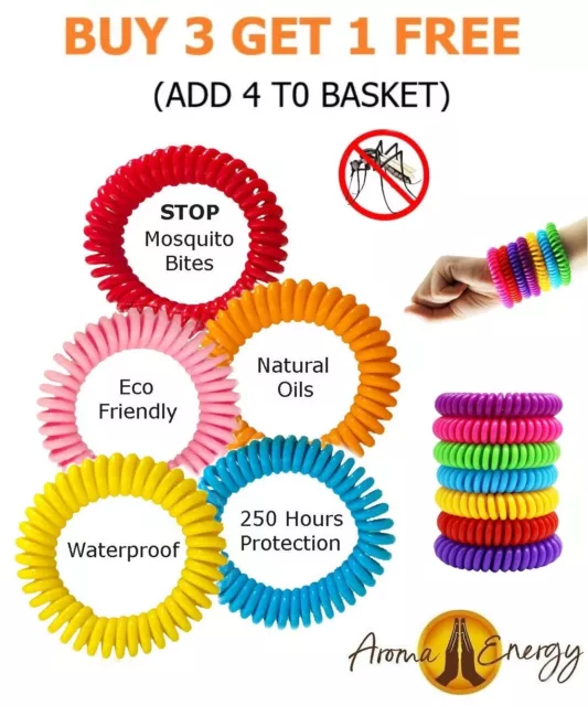 Mosquito Insect Repellent Bracelet Essential Oil Wristband Anti Bug Travel