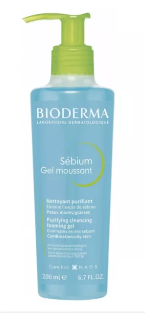 Bioderma Sebium Purifying Cleansing Foaming Gel Oily Combination Skin 200Ml