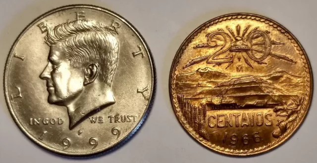 1999P John F. Kennedy Half Dollar Magicians Trick Or Novelty Coin  1966 Inside