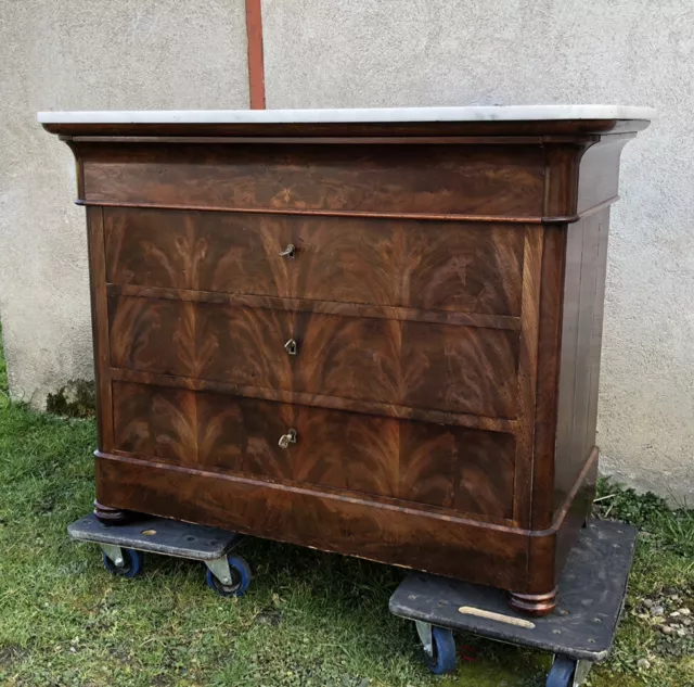 COMMODE ACAJOU STYLE EMPIRE RESTAURATION XIXeme