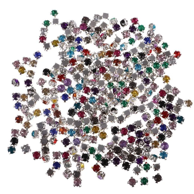300pcs Boutons Acrylique Strass Mode Bijoux Fabrication Vêtement Décoration