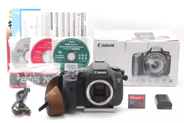 【MINT- BOXED S/C 5900】Canon EOS 7D DSLR 18 MP Digital Camera Body From JAPAN