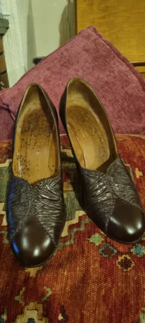 Vintage 1940's Italian Leather Shoes Approx 6
