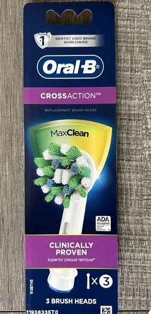 Oral-B Cross Action EB50 - cabezales de cepillo de repuesto (paquete de 3)