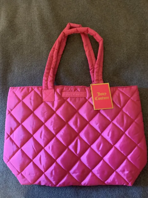 NEW!! Juicy Couture Hot Pink Quilted Tote Bag! NWT!