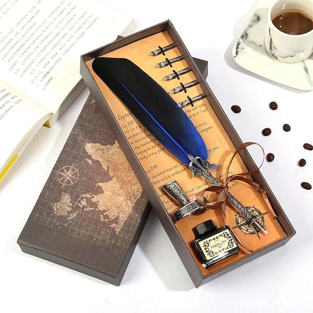 Penna Piuma, Yokunat Penna d'Oca da Scrittura con Inchiostro Quill Pen