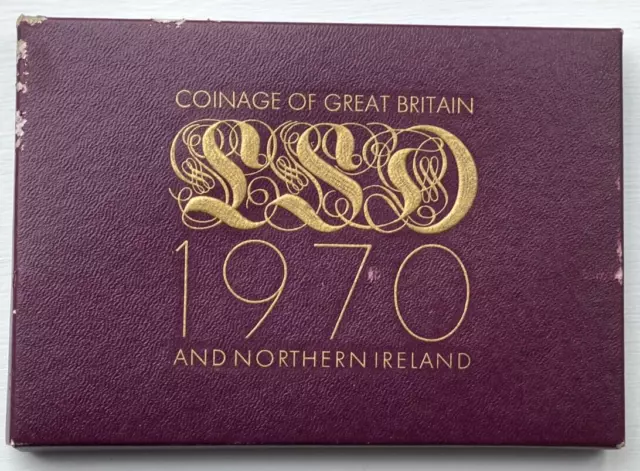 Gb 1970 Last Lsd. Proof Set Of 8 Coins  Sealed In Royal Mint Pack + Booklet.