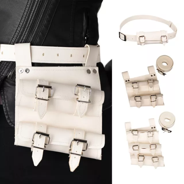 Medieval Sword Frog Holster with Belt Warrior Rapier Scabbard Holder Belt White