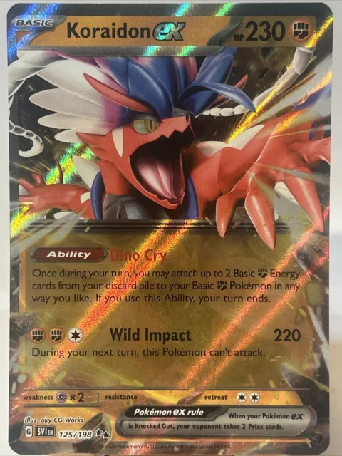 Pokemon : KORAIDON EX 125/198 ULTRA RARE and Regular Version 124/199 COMBO  !