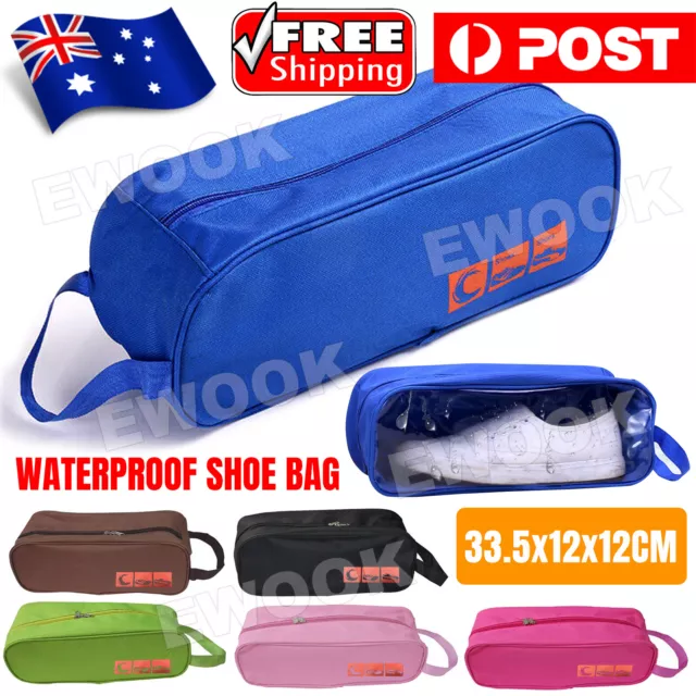 Waterproof Portable Shoe Bags Case Travel Sports Storage View Window Tote AU