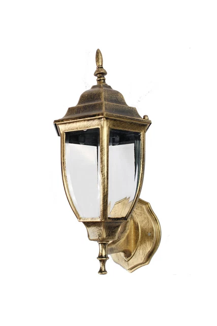 Vetrineinrete® Lanterna Da Parete Retrò Per Esterno - Applique Da Giardino IP44 Bianca Con Portalampada E27 - Illuminazione Per Facciate E Terrazzi - 4