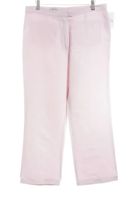 BASSET Pantalone di lino Donna Taglia IT 46 rosa chiaro