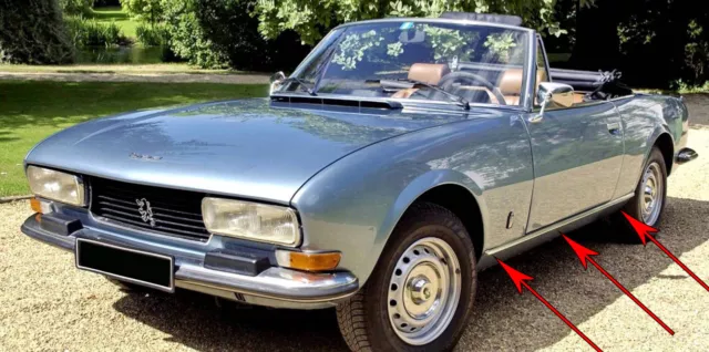 Schwellerzierleiste Listón Cromado Faldón Listón Peugeot 504 Cabrio Coupe 69-83 2