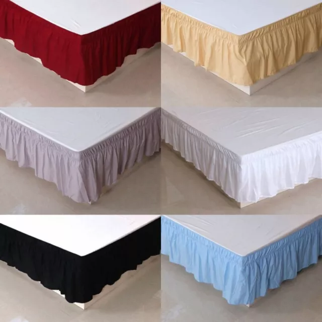 Bedroom Bed Skirt / Valance Without Surface PolyCotton Single Double Queen King