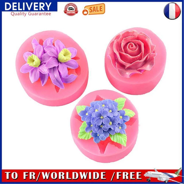 Flower  Rose Silicone Cake Mold 3D Jelly Candy Chocolate Decoration Baking Tools