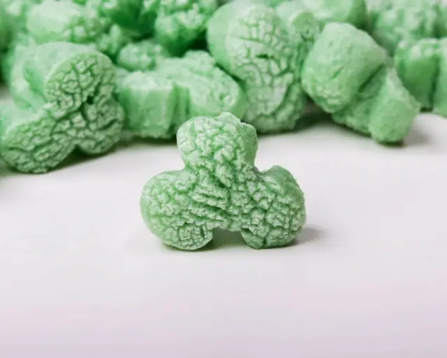 Funpak Packing Peanuts Green Shamrocks 1.5 Cu Ft Compostable Biodegradable