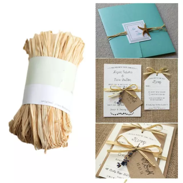 Raffia Natural Rope DIY Crafts Wedding Invitation Gift Packing Rope  Straw Decor