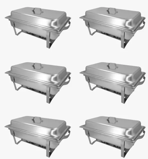 lot 6 Chafing dish 6xGN1/1 chaufe plat bain marie chauffe repas réchaud buffet 2