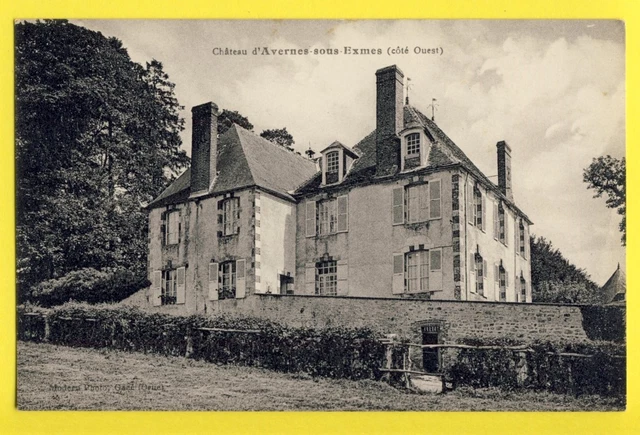 CPA RARE 61 AVERNES sous EXMES (Orne) Le CHÂTEAU SEIGNEURIAL Côté