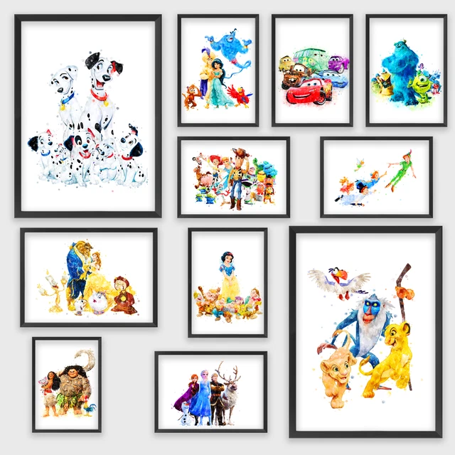 DISNEY MOVIE WALL Art Poster Print Picture Gift Canvas Home Kids Film