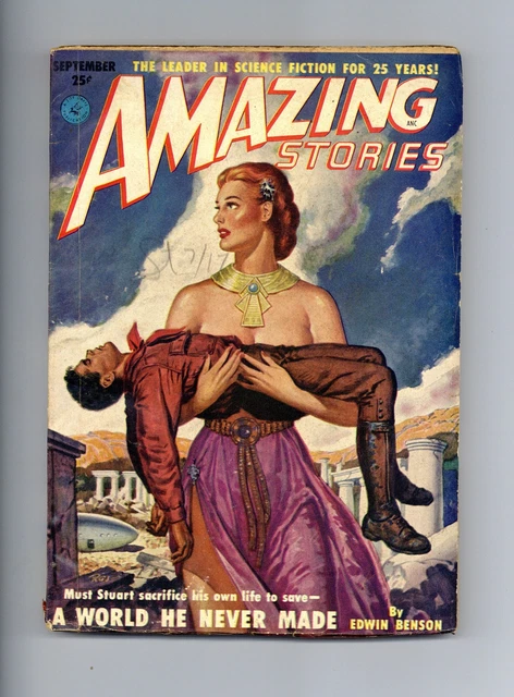 Amazing Stories Pulp Sep 1951 Vol. 25 #9 GD Low Grade