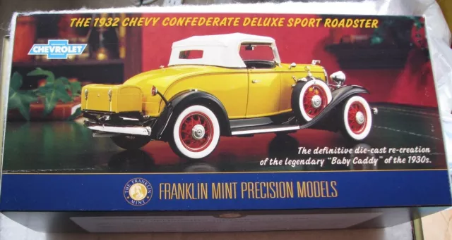 1932 Chevy Confederate Roadster 1:24 Franklin Mint B11YF76 NIB