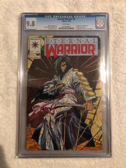 Eternal Warrior #4 - CGC 9.8 - 1st appearance of Bloodshot (cameo)