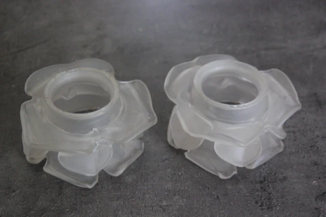 2 tulipe pâte de verre forme fleur  lustre lampe applique