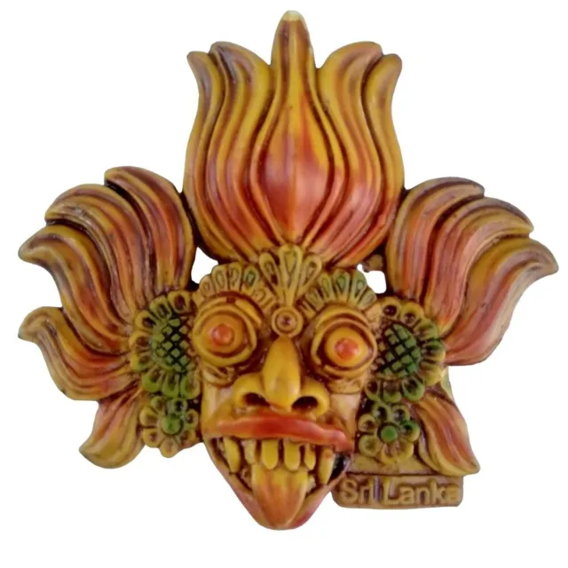 Fridge Magnet Hand Crafted Resin Devil Mask Traditional Souvenir Home Decor Gift