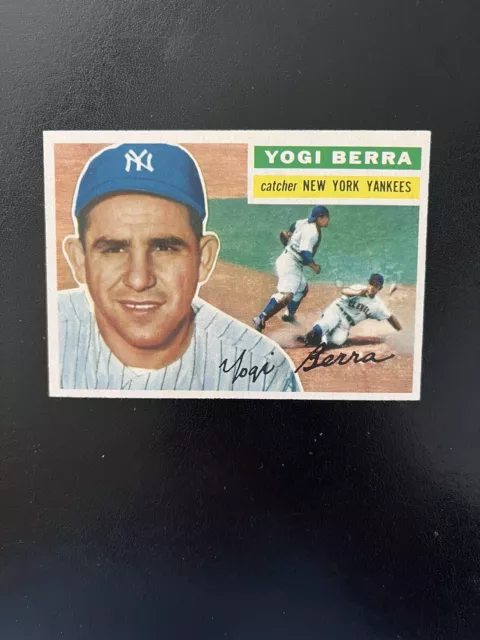 1956 TOPPS #110 YOGI BERRA HOF NY YANKEES— SHARP GRAY BACK EXAMPLE💥*** (wph)