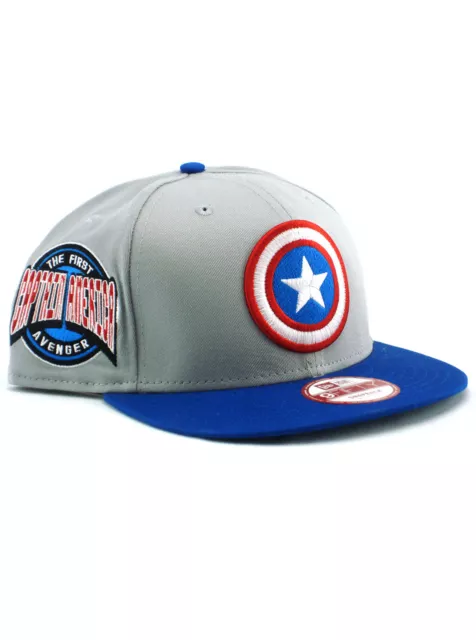 New Era Captain America 9fifty Snapback Hat Adjustable Cap First Avenger Marvel