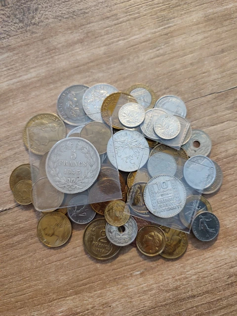 lot pièces de monnaies françaises anciennes
