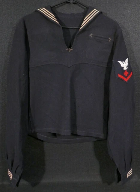 WWII USN NAVY Pharmacist's Mate 3rd Class Hospital Corpsman Middy ...