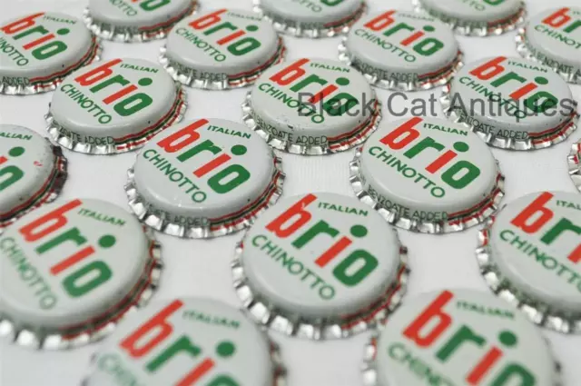 Lot of 100 BRIO ITALIAN CHINOTTO Vintage Unused Soda Crown Crowns Caps NOS Pop