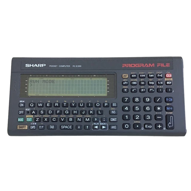 SHARP PROGRAM FILE ポケットコンピュータ PC-E200 未使用】SHARP