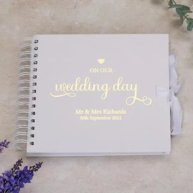 Personalised Our Wedding Day Guest Book Scrapbook or Photo Album Gift WSPR-35