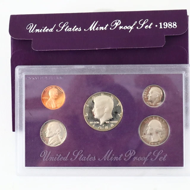 1988 US Proof Set S San Francisco In Display Case