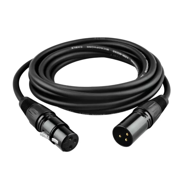 XLR Male to Female Microphone Cable Balanced 3 Pin Mic Connector Extension Cord