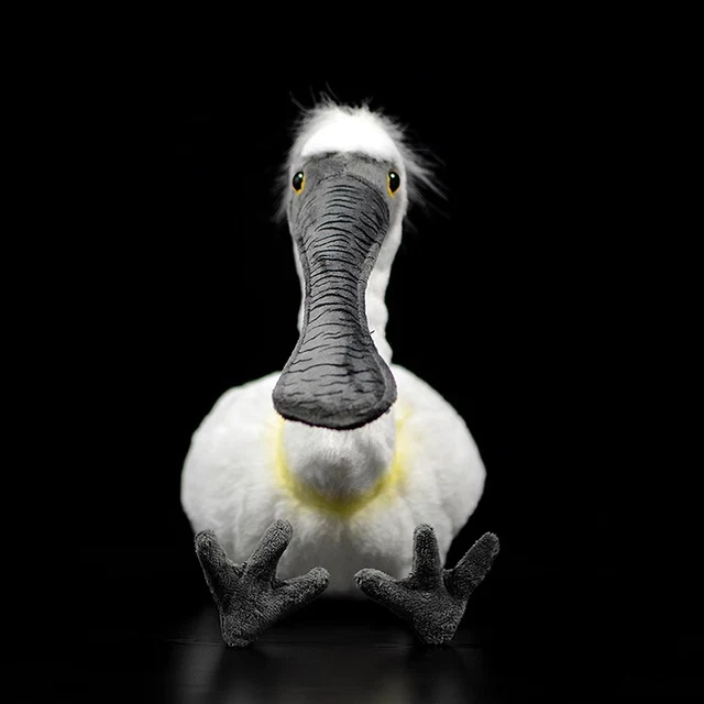 11.5 IN SPOONBILL Plush Toy Doll Cute Simulation Black-Faced Spoonbill ...
