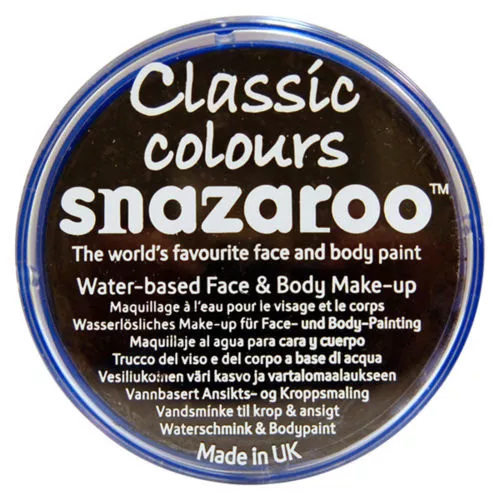 3x18ml Snazaroo Face Paint Black White Red Halloween Make-Up