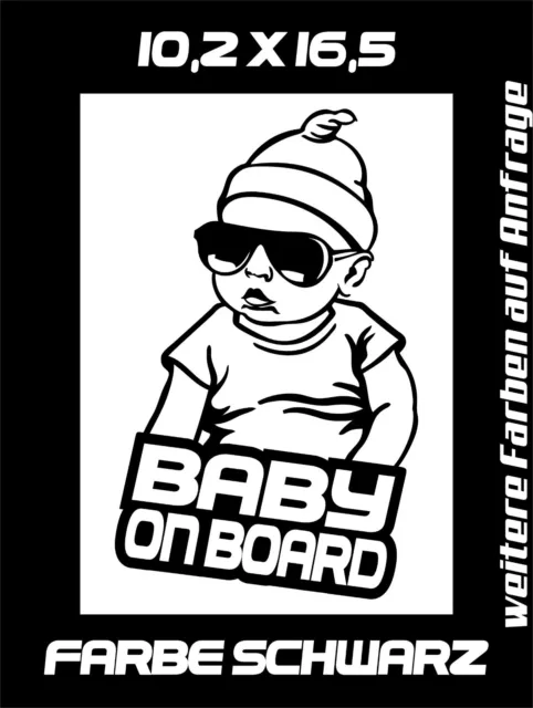 Auto Aufkleber Baby on Board Fun Sticker Hangover Fans  10,2 x 16,5 cm