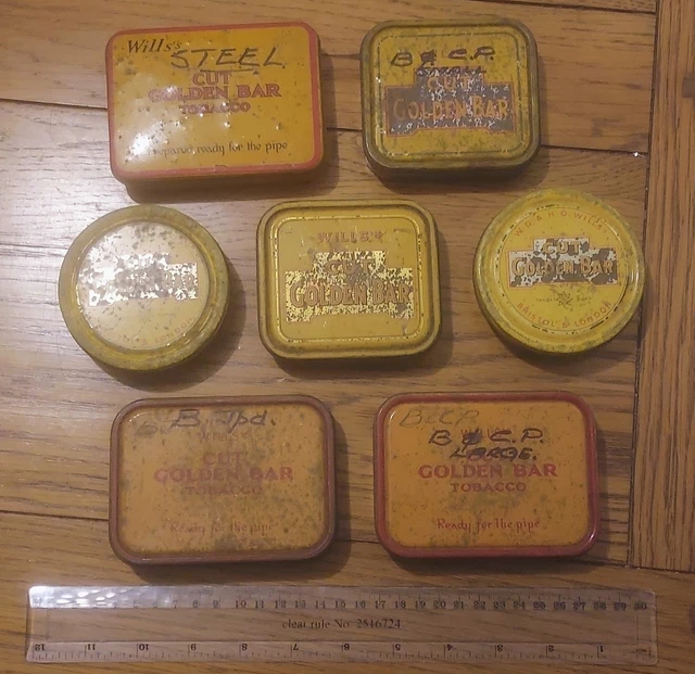 wills cut golden bar tobacco tin C1900S FAIRWEATHERS CUT Golden Bar Tobacco Tin £45.00