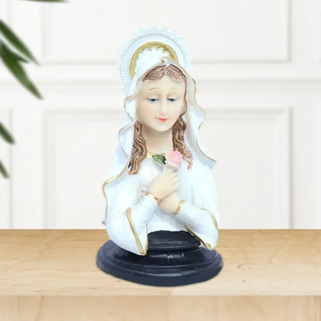 Statue de Marie, sculpture catholique, figurine de statue en résine pour décor